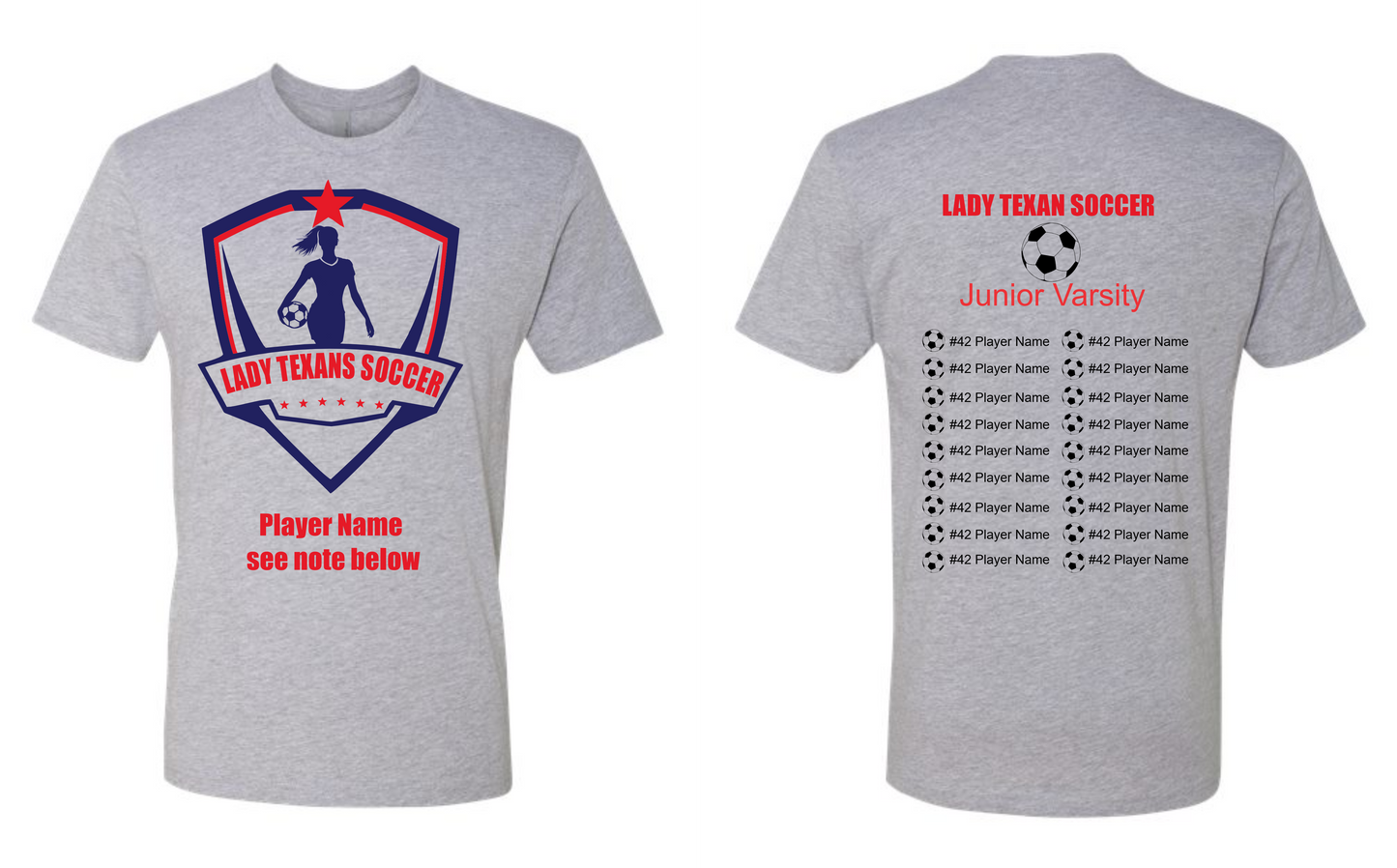 Junior Varsity Short Sleeve Lady Texans